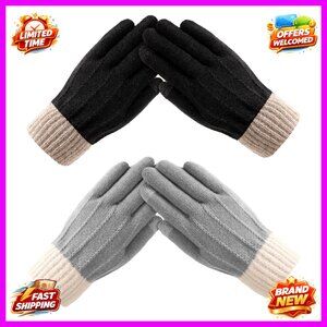 Touchscreen Thermal Gloves Women's One Size Fleece Lined Cold Weather